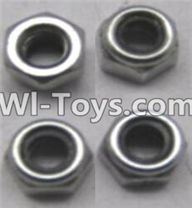 Wltoys A303 Locknut Parts-L959-65 M4 Locknut set(4pcs),1/12 Wltoys A303 RC Car Spare Parts Replacement Accessories